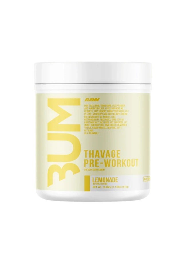 مكمل غذائي قبل التمرين من رو بام ثافاج بنكهة الليمون، 528 غرام